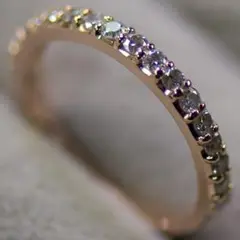 ポンテヴェキオ K18PG 0.35ct 8号 エタニティ ダイヤモンドリング