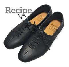 新品未使用　Recipeレースアップシューズ 本革　23cm　日本製　ブラック黒