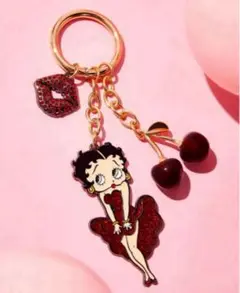Betty Boop ベティちゃん キーホルダー さくらんぼ キラキラ
