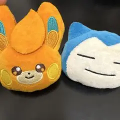 新品　未使用　ポケモンヘアピン　カビゴン　パモ　2個セット　青　オレンジ色