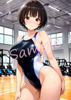 d555 高画質 A4 ポスター イラスト 美女 アニメ コスプレ