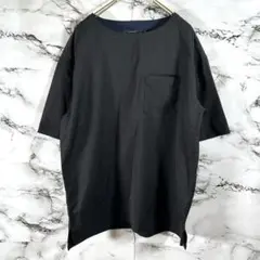 【レイジブルー】　美品　トップス　S ネイビー　綺麗　半袖　サテン