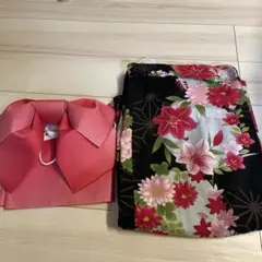 浴衣セット 百合柄 ラメ