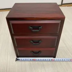 昭和レトロ 木製　ミニ箪笥 引き出し 収納 3段 3杯 小物入れ