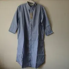 【新品・未使用】UNIQLO ストライプ シャツワンピース L