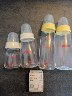 Pigeon 哺乳瓶 スリムタイプ 4本セット　乳首