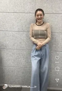 藤井明子さん着用☺︎ CODE A コードエー シアーパイピングトップス 藤子