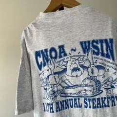 90s USA製　steakfly　ビンテージTシャツ　企業　シングルステッチ