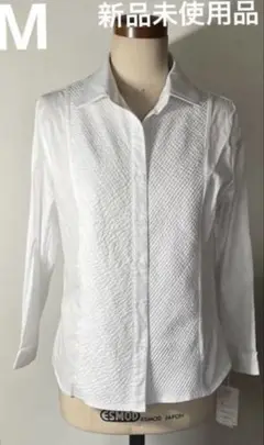新品未使用品　ピンタックストレッチ　ドレスシャツ
