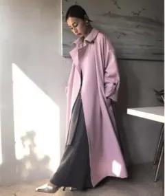 SOUFFLE OVER COAT Ameri アメリ トレンチ コート ピンク