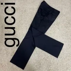 グッチ gucci コットンパンツ 黒 ブラック 40 直営店購入 本物