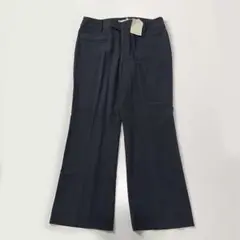 【新品】22OCTOBRE ストレートパンツ　ビジネス　44サイズ　ブラック