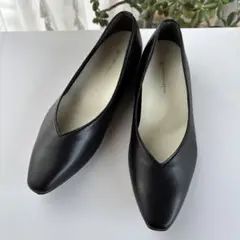 マーレマーレ　防水インヒールフラットシューズ　ブラック　23cm