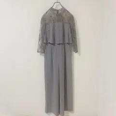 グレースコンチネンタルダイアグラム 刺繍ワイドサロペット　オールインワン