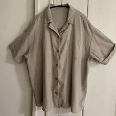 クラシカルエルフ　半袖シャツ　オープンカラー　ベージュ　XL