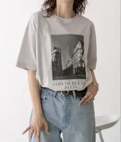 当日発送　リヴドロワ　タグ付き新品　WEB限定PARISフォトT