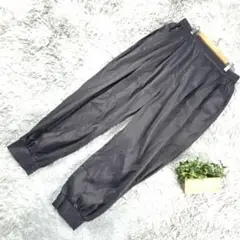 良品❗️【IEDIT】イディット ナイロン風カジュアルパンツ(3L)灰色