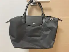 ロンシャン　グレー　ハンドバッグ