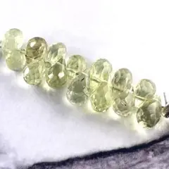 ⭐️希少⭐️ クリソベリル ミニサイズ ブリオレット 14個 アクセサリー作りに
