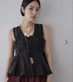 JEANASIS ジーナシス ワッシャーサテンギャザーNS