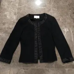 ⭐︎美品　M-Premier BLACK ツイードジャケット　34 サイズS ⭐︎美品M-Premier BLACK ツイードジャケット34 サイズS