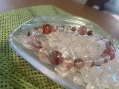 マニカラン赤水晶 ブレスレット サンキャッチャー付き