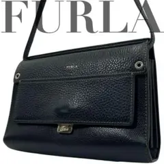 美品　FURLA　フルラ　ライク　ショルダーウォレット　バッグ　レザー　斜め掛け