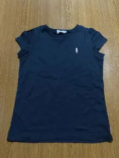【美品★ミキハウス 120cm】 フリル袖 Tシャツ 半袖Tシャツ 黒 子供服
