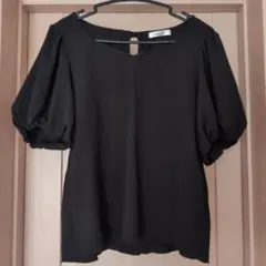 しまむら♡黒♡バックリボン♡トップス♡プルオーバー♡L♡ブラック