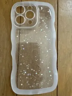 iPhone用グリッター星柄ソフトケース iPhone16proMax