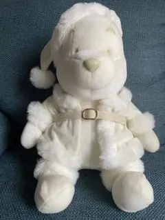 くまのプーさん　ホワイトぬいぐるみ フワフワコート　ディズニー
