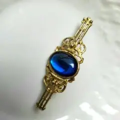 ヴィンテージ ブローチ ブルー 花 セット