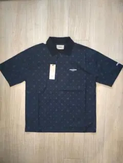 renoma GOLF 黒 パターン入り ポロシャツ S 新品
