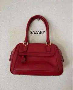 SAZABY サザビー　ハンドバッグ　タウンボストン　ミニボストン風　赤