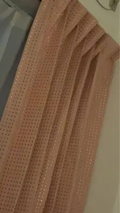 ドット柄ドレープカーテン 100×135 2枚入