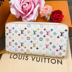 【美品】ルイヴィトン マルチカラー ジッピーウォレット ブロン 長財布