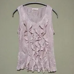 nièce フリルタンクトップ ピンク