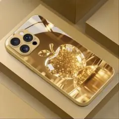 新品未使用　iPhone 13用　金色リンゴケース
