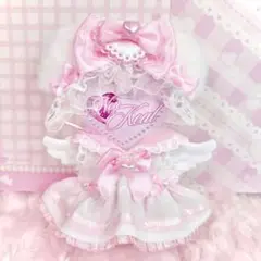 ぬい服　ハンドメイド　メイド　10cm ピンク　猫耳　猫　ホワイト　セーラー服