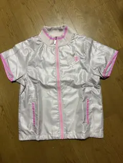 ELLE GOLF ジップアップジャケット シルバー/ピンク
