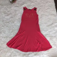 本日削除　unica　猫の顔刺繍ノースリーブワンピース　１４０