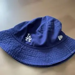 New Era LAロゴ バケットハット ネイビー