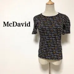 マクダビッド 半袖シャツ Tシャツ 総柄 ブラック Mサイズ