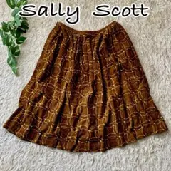 SALLY SCOTT サリースコット サークル模様 刺繍コーデュロイスカート