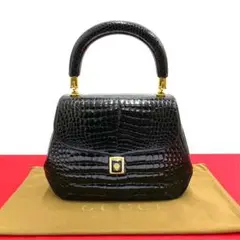 未使用保管品 オールドグッチ クレスト紋様 カーフレザー ミニ トートバッグ