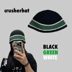 ハンドメイド バケットハット ニットハット クラッシャーハット
