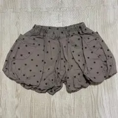 バルーンパンツ かぼちゃパンツ　キュロット　ブラウン　100センチ