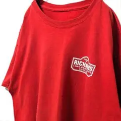 リチャーズローンメンテナンス ロゴ Tシャツ レッド 赤 古着