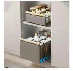 キッチン収納スタイル付きハンドル　引き出し　後付