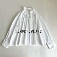 【美品】TOMORROWLAND フリルネックリボンブラウス